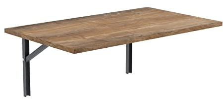 AKKE Wandklapptisch für Küche Zimmer Wohnzimmer Kinderzimmer 60 cm x 60 cm, Wandtisch klappbar, Klappbarer Wandtisch Küchentisch Kindertisch, Klapptisch Klappschreibtisch Küche Retro-Holz