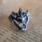 XJruixi Hannya Japanese Prajna Demon Samurai Cosplay Ring Unisex Adjustable Opening Gothic Punk Skeleton Rings Jewelry Accessories