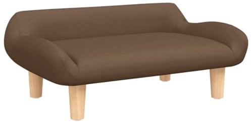 vidaXL Kindersofa, Couch für Kinder, Kindercouch mit runden Kanten, Kindersessel Minisofa Polstersofa Kindermöbel Sofa Kinderzimmer, Braun Stoff