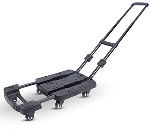 Chariot à Bagages Pliable pour Voiture, Roue rotative à 360 degrés, 440lb, Chariot à Main pour Voiture, Accessoire de Voyage, châssis réglable