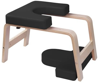 DnKelar Yoga Headstand Tabouret, Yoga Headstand Chair for Home, Yoga Tabouret, Yoga Chair Headstand, Headstand Chair, Inversion Chair, Yoga Handstand Banc (Noir)