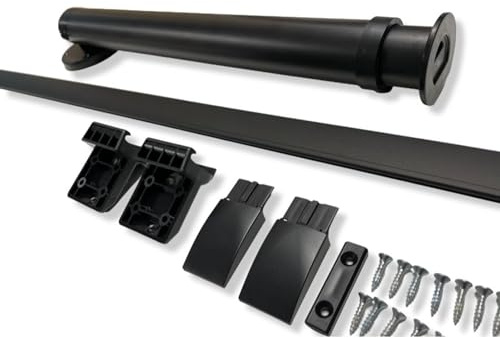 ReVace Campervan Table Leg & Rail Kit, Adjustable Leg – Silver or Black Motorhoome Caravan RV Boat Yacht (Black)