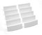 10 x Cockspur Window Handle Striker Plate Wedges - White (2mm)
