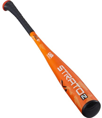 Axe | Strato 2 | USA Baseballschläger | Drop -10/-8/-5 | 1-teilige Legierung | 2 5/8 Zoll Schaft | Orange/Schwarz (-10, 68,6 cm)