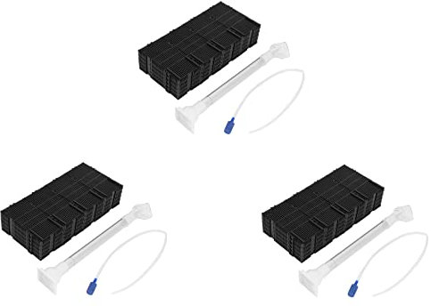 TsoLay 60 Stueck Schwarz Kunststoff Aquarium Bodenfilter + Luftleitung + Rohr