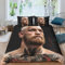 BYTUGI Conor McGregor Bettwäsche-Set, UFC 3D Drucken, Set Mit Kissenbezug Und Bettbezug, Bettwäsche, Zipper Öffnen Und Schließen, Geschenke Für Kinder King（220x240cm）