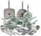 T-fal Refresh - Juego de utensilios de cocina de cerámica antiadherente, 20 piezas, apto para horno a 350 F, juego de cocina con sartén para huevos, sartenes, cacerolas, plancha, cacerola, horno