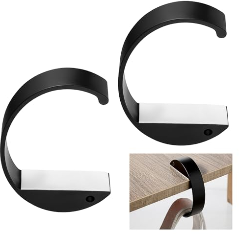 Giantree 2 Stück Taschenhalter für Tisch, Antirutsch Taschenhaken Halterung Tisch Handtaschenhalter Haken Handtaschen Halterung Tisch Taschen Halterung für Handtasche Schreibtisch Büro (Weiß)