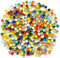 Asaisimg Carreaux de mosaïque carrés en cristal pour travaux manuels, 500 g - Carreaux de mosaïque en verre teinté coloré - Couleurs mélangées - Carreaux de mosaïque carrés pour décoration de la