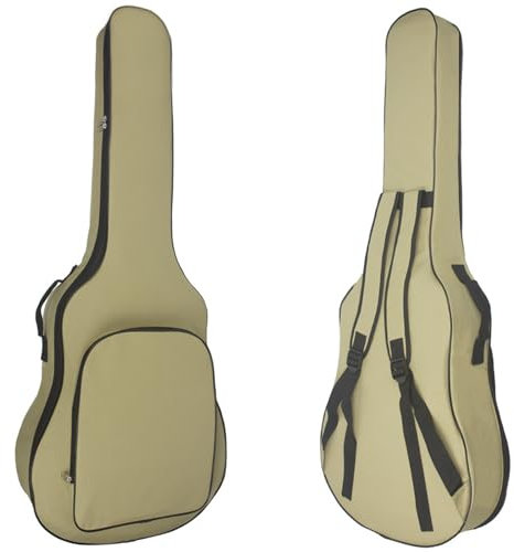 BBTISG Custodia per Chitarra Acustica, Impermeabile 40/41 Pollici Resistente Imbottita Protettiva per Chitarra Acustica Classica Tracolla Regolabile Custodia Morbida per Chitarra Acustica (Giallo)
