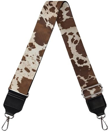 Xhuibop Crossbody-Gurte für Handtaschen, verstellbare Schultergurte für Taschen, Kuhmuster, Medium