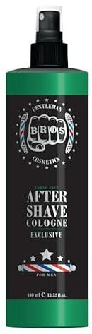 BROS - Eau de Cologne - After Shave Men - Duftwasser Rasierwasser, Erfrischt, kühlt, langanhaltender Duft, Pump-Spray - verhindert Rasurbrand und Pflegt nach der Rasur. (400ml, Exclusive)