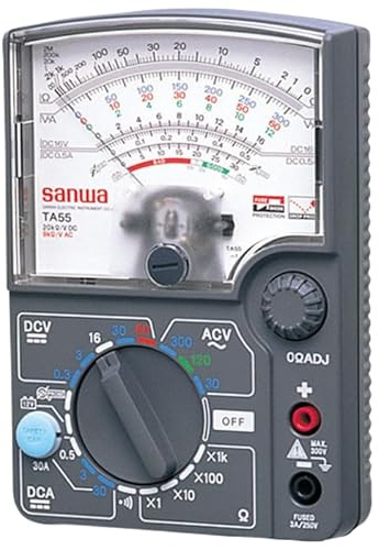Japan Sanwa TA55 Analog Multitester Multifunction Multi-Range Pointer Multimeter On-Off Beep 30A DC Current Test