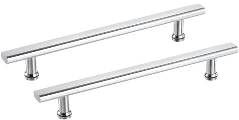 sourcing map 2 Pcs Shower Door Handle, 300mm Hole Center Shower Glass Door Pull Towel Bar 304 Stainless Steel Door Knob, Silver