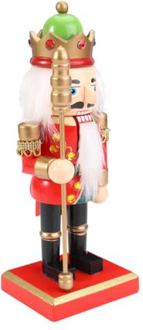 OFFSCH 1pc Walnut Soldier Wood Decor Spider Web Nutcracker Soldier Figures Walnut Soldier Crafts Water Table Toys Nutcracker Figure Soldier Nutcracker Decoration Outdoor Toy Bamboo Red