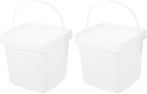 Cabilock Cubo Cuadrado Transparente con Tapa Recipiente De Plástico para Alimentos y Líquidos Resistente