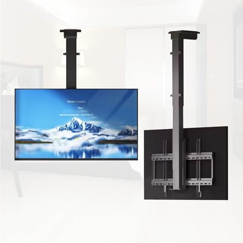 Support de plafond motorisé réglable pour TV de 32 à 75 pouces - Rotation à 360° - Télécommande motorisée