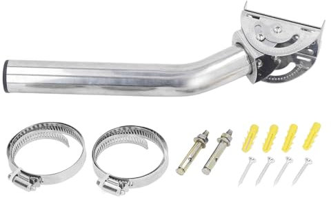 Soporte de Antena de Montaje en Pared, Mástil Montaje Antena Tubo en J Acero Inoxidable para Antena de TV Exterior, Soporte de Puente Inalámbrico, Montaje en Poste y Pared