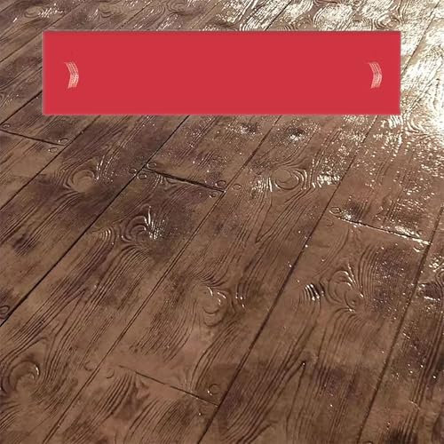 Jievmrs Concrete Stamp Wood Grain Concrete Stamping Molds with Handles, Rectangular Cement Texturing Pattern Imprint Mat, Realistic Concrete Print Tools for Slate Floor