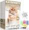 WOOWOOD Katzennetz für Balkon (Ohne Bohren)- mit Klebehaken & Silikonkleber - Katzennetz Drahtverstärkt - Katzenschutznetz Wetterfest - Katzennetz Fenster Katzengitter - Katzennetz Balkon (6X3m)