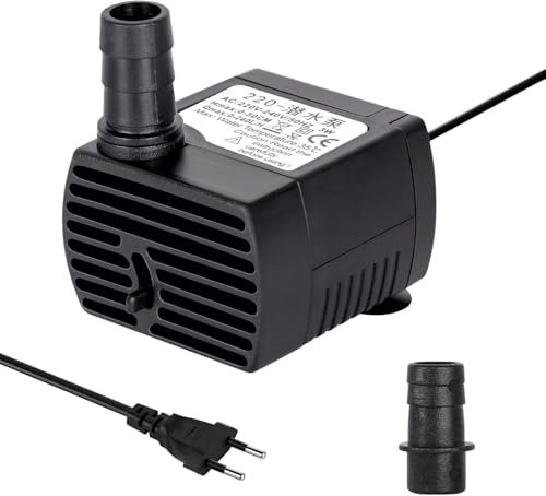 Mini pompa dell'acqua da 3 W, 240 l/h, ultra silenziosa, mini pompa per acquario, pompa ad immersione USB, piccola con cavo di alimentazione da 1,4 m, per giardini, acquari, stagni, fontane per