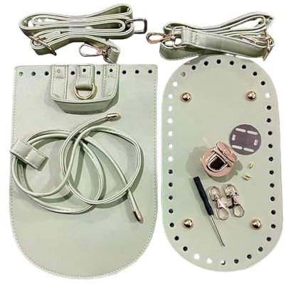 XINGLIDA PU Lederbeutel Basis mit verstellbarem Riemenhäkeln Bastelmittel für Rucksacktasche Making -Projekte Handwerksgeschenk