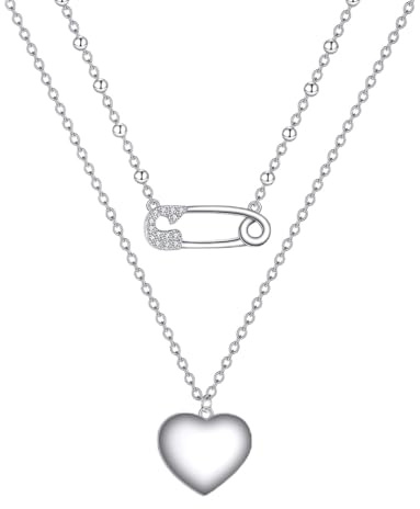 DAYLINLOVE Schloss und Schlüssel/Erdbeere/Marienkäfer/Sicherheitsnadel/Anwalt Halskette 925 Sterling Silber Kette Schmuck für Frauen Mädchen Freunde Geburtstagsgeschenk