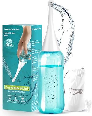 Popodusche Tragbares Bidet Intimdusche Wochenbett – Toiletten Bidet für Unterwegs, Hochwertige Po Dusche Toilette mit Langlebiger Qualität,Geeignet für die Zeit Nach der Geburt und für Reisen.