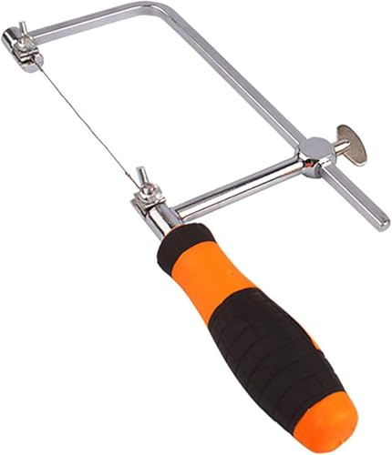 DEWIN Coping Saw Mehrzweck-Kappsäge tiefe Dekupiersäge Dekupiersäge Mehrzweck-Bügelsägen mit hoher Festigkeit und 15 cm Ersatzklingensatz für die Holzbearbeitung (L)