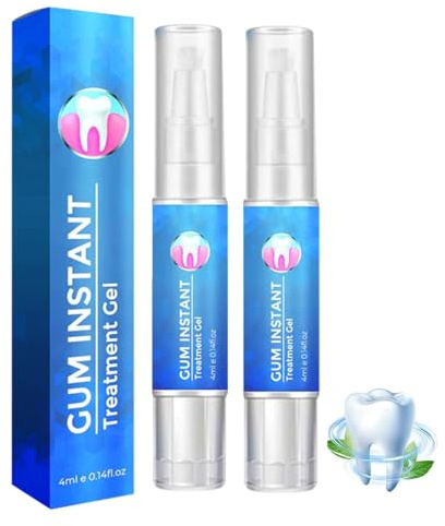 2 Stück Gum Ease Zahnfleisch gel, Zahnfleisch-Reparatur Gel, Gum Protect Repair Gels, Reparieren Sie Zahnfleischrückgang, Sofortige Wiederherstellung, Kontinuierliche Nutzung für Bessere Ergebnisse