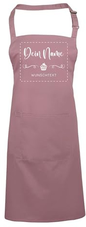 verschenkich Schürze personalisiert mit Motiv und Wunschtext | Kochschürze