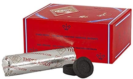 Three Kings Kohle - 33 mm - 10 Rollen Shisha - selbstzündend