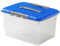 Curver 00032-376-00 Transportbox Optimabox - L, 15 L, transparent/blau/Silber