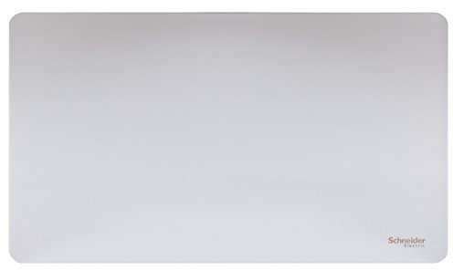 Schneider Electric Ultimate Screwless Flat Plate - Double Blank Plate, GU8420PC, Polished Chrome