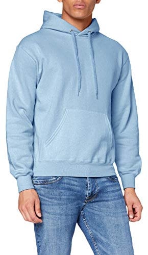 Fruit of the Loom Men's Hooded Pullover Sweatshirt, Light Blue, X-Large (Brand Size: 56/58)