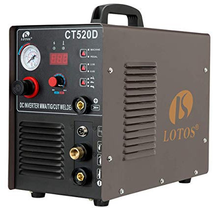 Lotos Plasma cortador soldador TIG Stick 3 en 1 combo máquina de soldadura, 50 A Aire Cortador De Plasma, 200 A TIG soldador/Stick, doble voltaje 220 V/110 V, 1