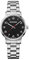 WENGER Unisex Armbanduhr Avenue Ø 35 mm, Swiss Made, Analog Quarz, Wasserdicht bis 100 m, Edelstahl-Armband, Schwarz/Silber, 01.1621.102