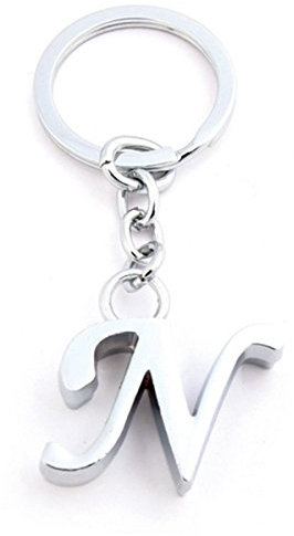 Xcsskg - Porte-clés avec breloque en forme de lettre N