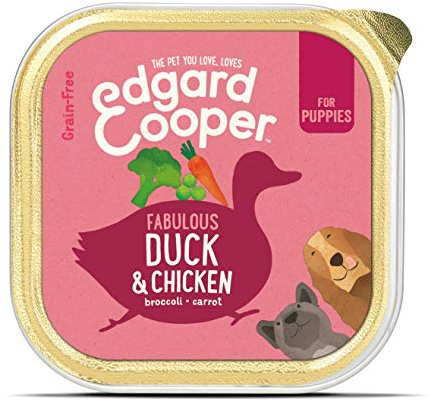 Edgard & Cooper Ente und Huhn Nassfutter mit Brokkoli und Karotte für Welpen