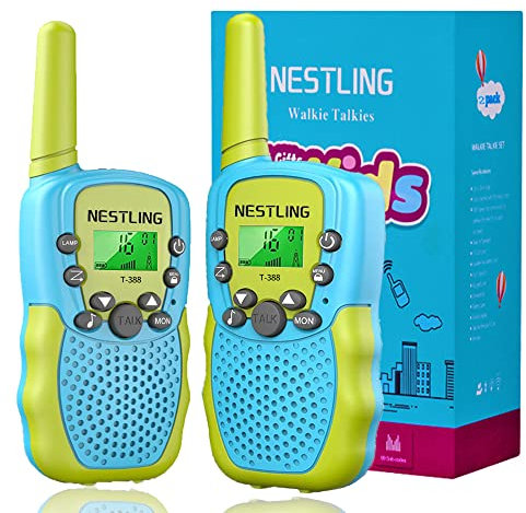 Nestling Toys for 3-12 Year Old Boys Girls, Walkie Talkies for Kids Birthday Gifts 8 Channels Walky Talky Toy with Backlit LCD Flashlight, 3 Miles Range for Outside, Camping, Hiking