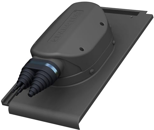 Wasserdichter PV Solardurchgang für Braas - Turmalin – RAL 7016 Anthrazit | Dachziegel, Solar Dachdurchführung, Photovoltaik-Dachdurchgang, wasserdicht, EPDM-Dichtung, 360° drehbar