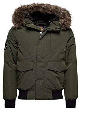 Superdry Herren Everest Bomber Parka, Army Khaki, 3XL