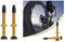 Eva Shop® 2 Stück - 1 Paar Premium Fahrrad Presta Ventile Ventilschäfte 60mm Ventil Tubeless Ventilschaft Scaleverandventil für Mountainbike und Trekking Fahrräder - Versand aus BRD (Gold)