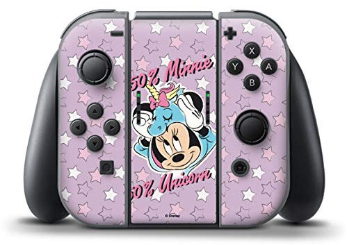 DeinDesign Skin kompatibel mit Nintendo Switch Controller Folie Sticker Einhorn Minnie Mouse Disney