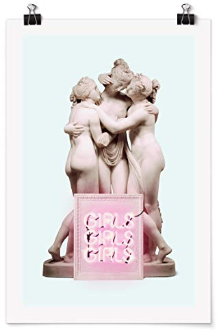 Bilderwelten Poster - Jonas Loose - Statue Girls Matt 45 x 30cm