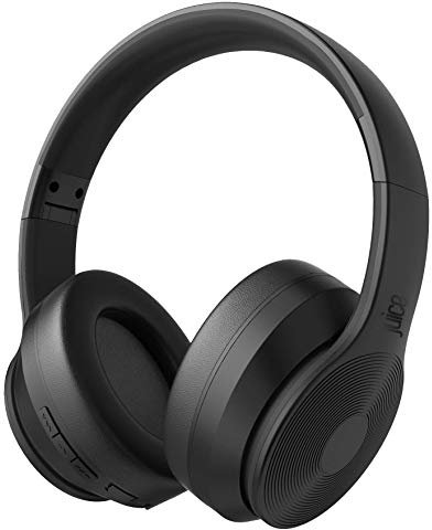 Juice®cans PRO, Active Noise Cancelling True Wireless On-Ear Headphones, | 18 Hours Playtime | Fully Immersive Sound | Multi-Function Touch Controls | IPX4 | Foldable & Comfort Design, Black