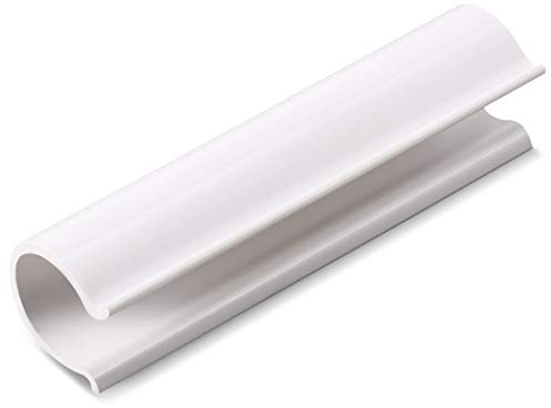 32 Stück Schnappklemme für PVC Rohr Gewächshäuser, Reihen Abdeckungen, Unterstände, Vogelschutz, 2,4 Zoll Lang (Weiß, für 1/8 Zoll PVC Rohr)