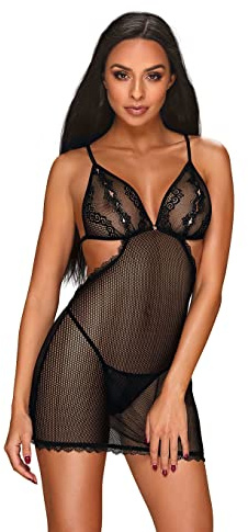 Obsessive Millagro Kleid und Tanga, Schwarz, L/XL