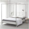 Lqdpdd Support de Moustiquaire en Acier Inoxydable, Cadre À Baldaquin pour Lit Quatre Coins Lits Jumeaux/Complet/Queen/King Size/California King,16Mm,Lit 1,8 × 2 M (6 6,5 Pieds)