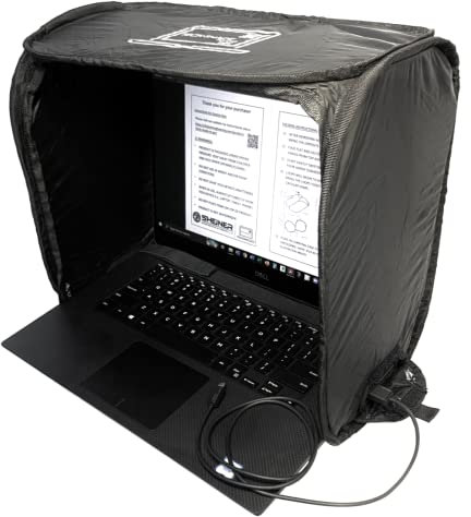 TECH SHADE TO GO Mini Portable Laptop Sun Shade, Privacy Cover, Laptop Sun Shade, Laptop Shade for Working Outside, Laptop Shade, Laptop Sun Hood, Laptop Sun Glare Shield, Laptop Hood Outside Glare